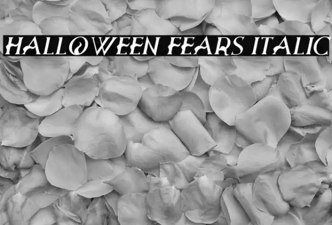Halloween Fears Italic Font examples