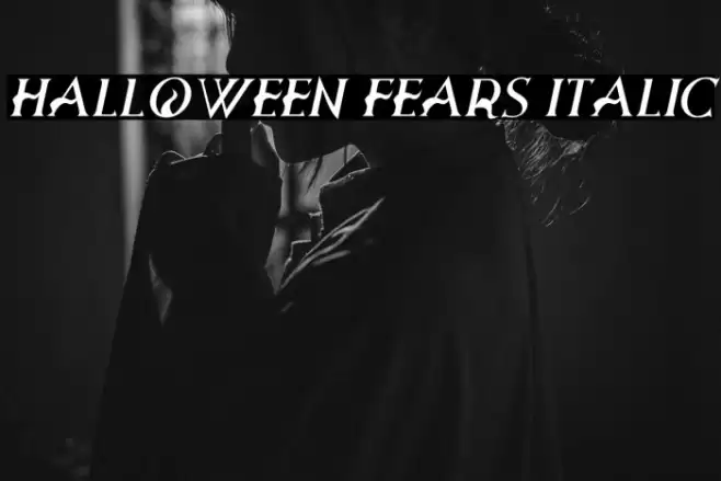 Halloween Fears Italic Font examples
