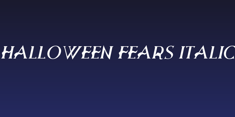 Halloween Fears Italic Social Header