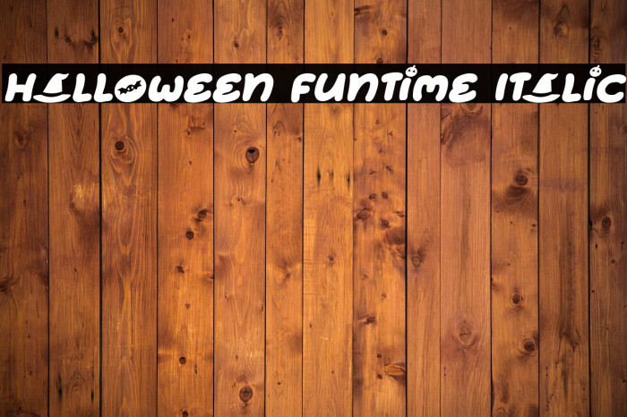 Halloween Funtime Italic Example 2