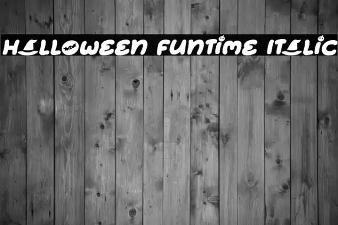 Halloween Funtime Italic Font examples