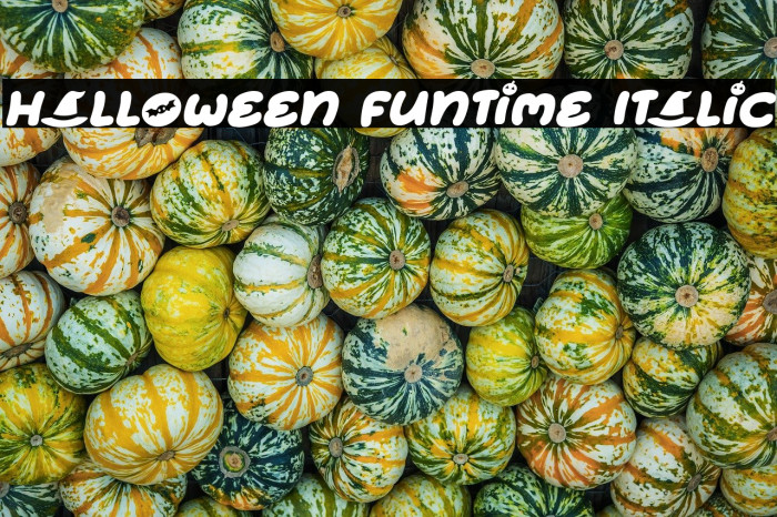 Halloween Funtime Italic Example 3