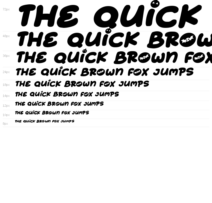 Halloween Funtime Italic Waterfall