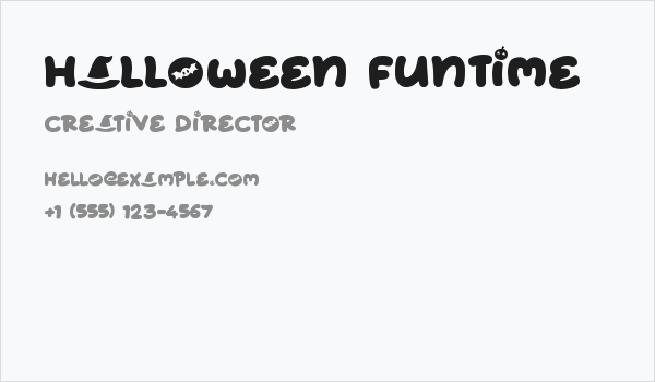 Halloween Funtime Business Card