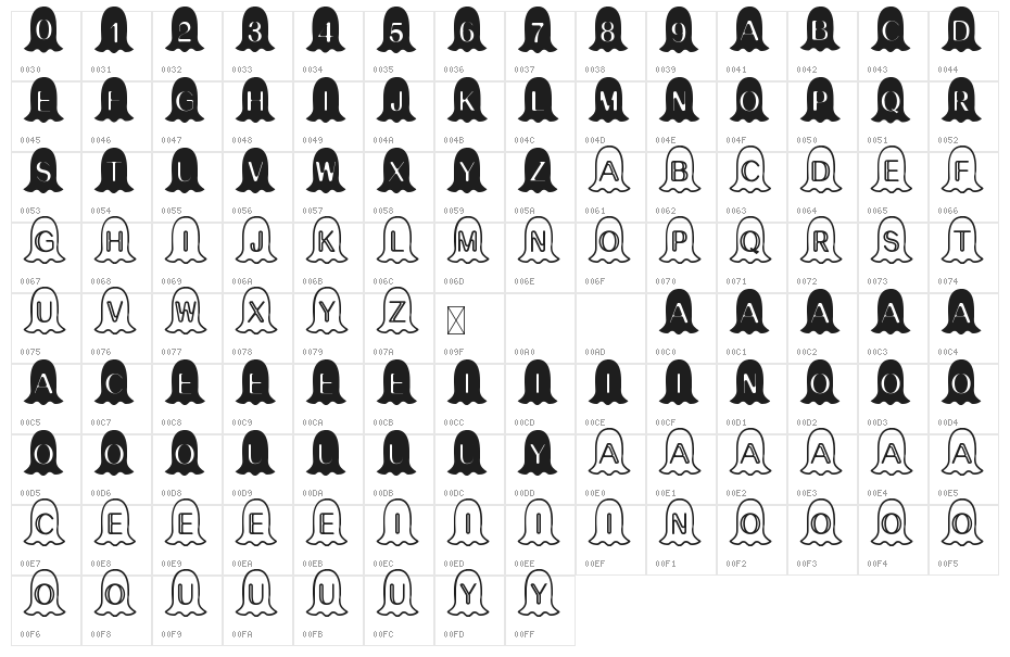 Halloween Ghost Character Map