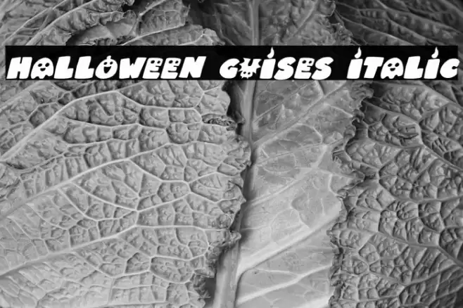 Halloween Guises Italic Polices examples