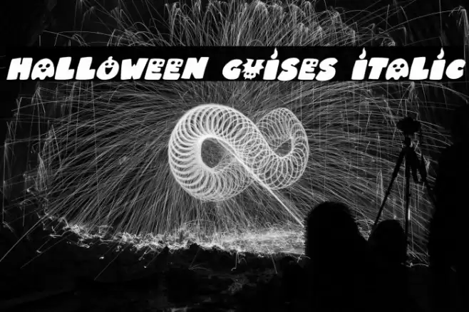 Halloween Guises Italic Polices examples