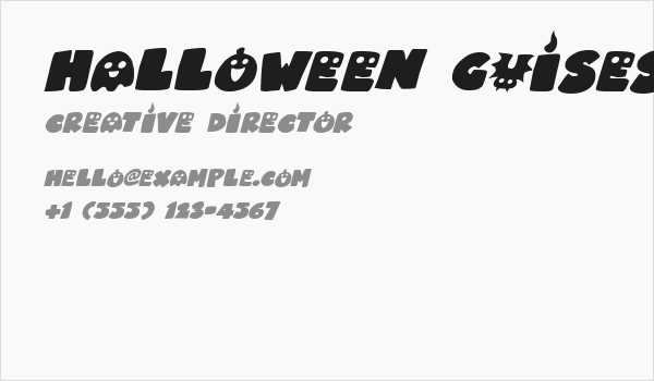 Halloween Guises Italic Business Card