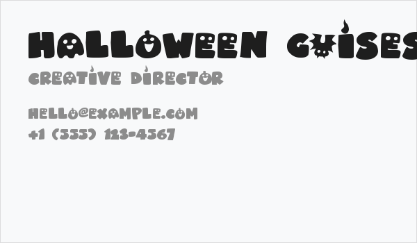 Halloween Guises Business Card