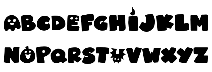 Halloween Guises Font Litere mici