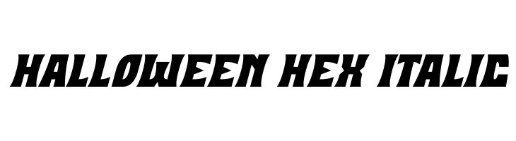 Halloween Hex Italic  Frei Schriftart Herunterladen