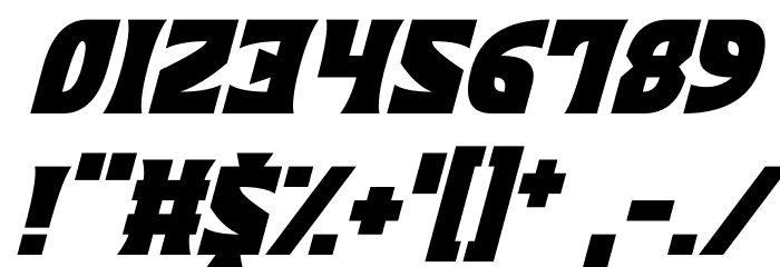 Halloween Hex Italic Font OTHER CHARS