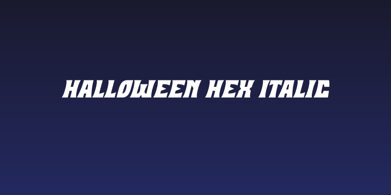 Halloween Hex Italic Social Header