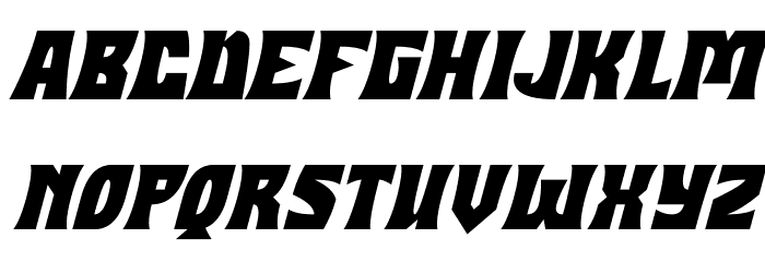 Halloween Hex Italic Font LOWERCASE