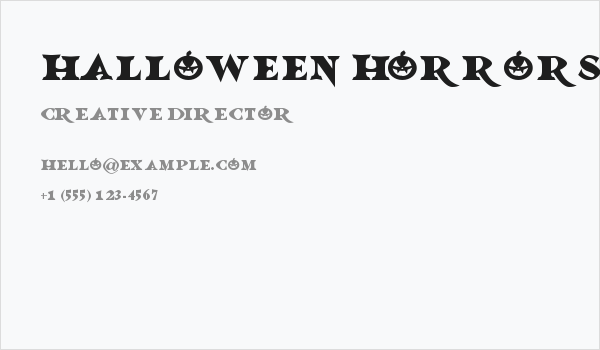 Halloween Horrors 2023 Business Card