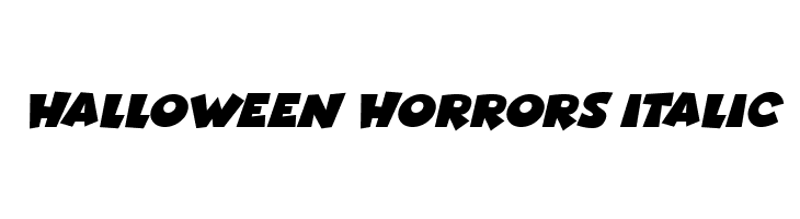 Halloween Horrors Italic  Frei Schriftart Herunterladen