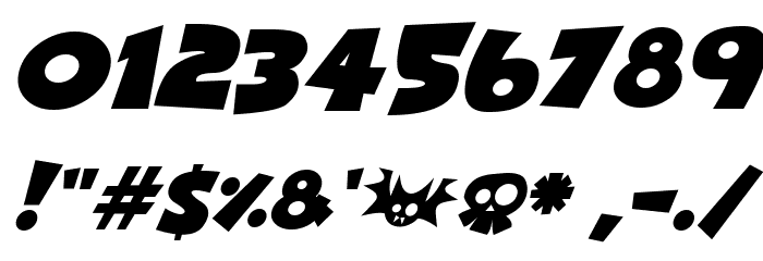 Halloween Horrors Italic Font OTHER CHARS