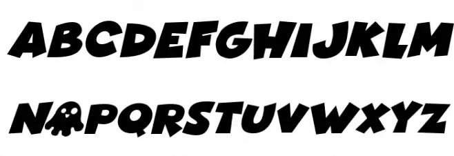 Halloween Horrors Italic Schriftart Groß