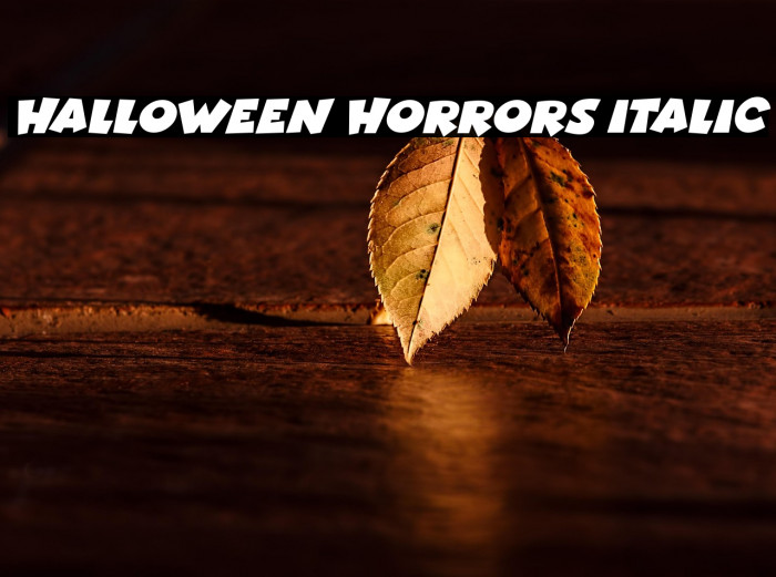 Halloween Horrors Italic Example 1