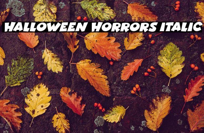 Halloween Horrors Italic Example 3