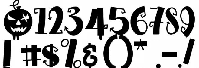 Halloween Island - Personal use Font OTHER CHARS