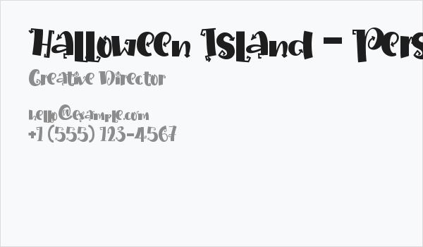 Halloween Island - Personal use Business Card