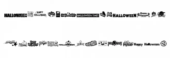 Halloween Logo Caratteri MAIUSCOLE