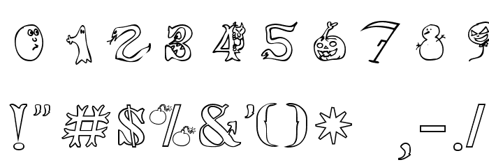 Halloween Match Tryout Font OTHER CHARS