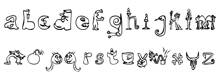 Halloween Match Tryout Font LOWERCASE