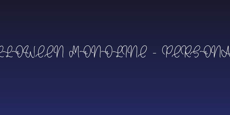 Halloween Monoline - Personal U Social Header