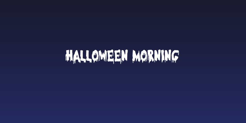 Halloween Morning Social Header