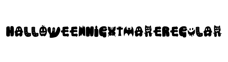 Halloween Nightmare Regular  Frei Schriftart Herunterladen