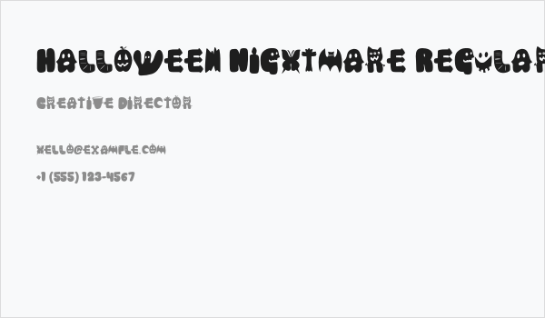 Halloween Nightmare Regular Business Card