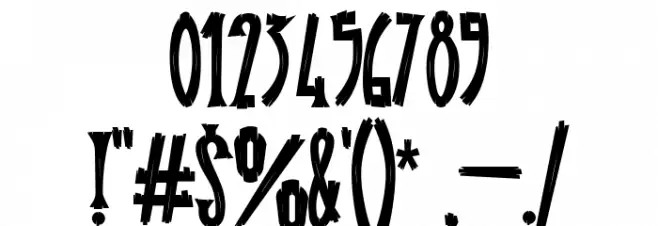 Halloween Plaque Font OTHER CHARS