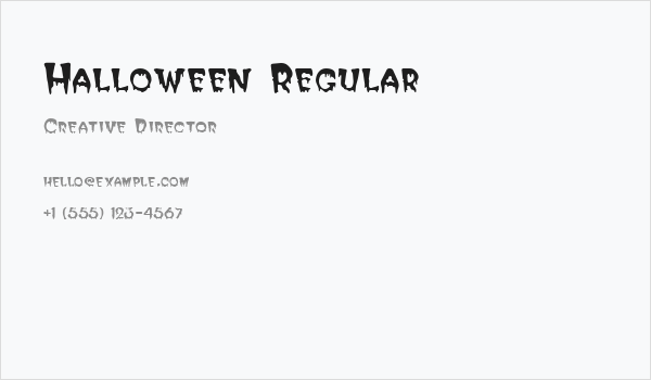 Halloween Regular Business Card