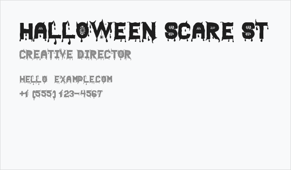 Halloween Scare St Business Card