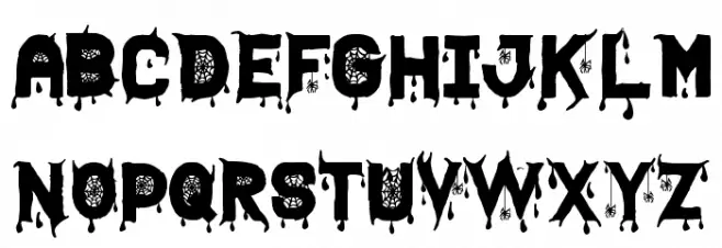Halloween Scare St Caratteri MINUSCOLO