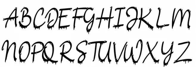 Halloween Script Schriftart Groß