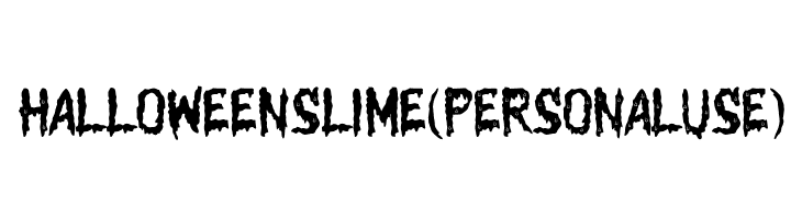 Halloween Slime (PERSONAL USE)  Frei Schriftart Herunterladen