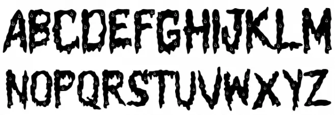 Halloween Slime (PERSONAL USE) フォント 大文字