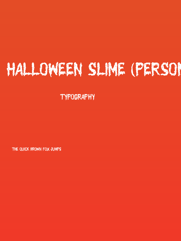 Halloween Slime (PERSONAL USE) Poster