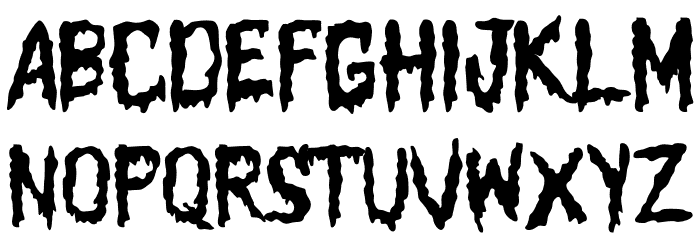 Halloween Slime (PERSONAL USE) Font LOWERCASE