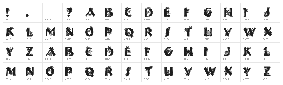 Halloween Spider Character Map