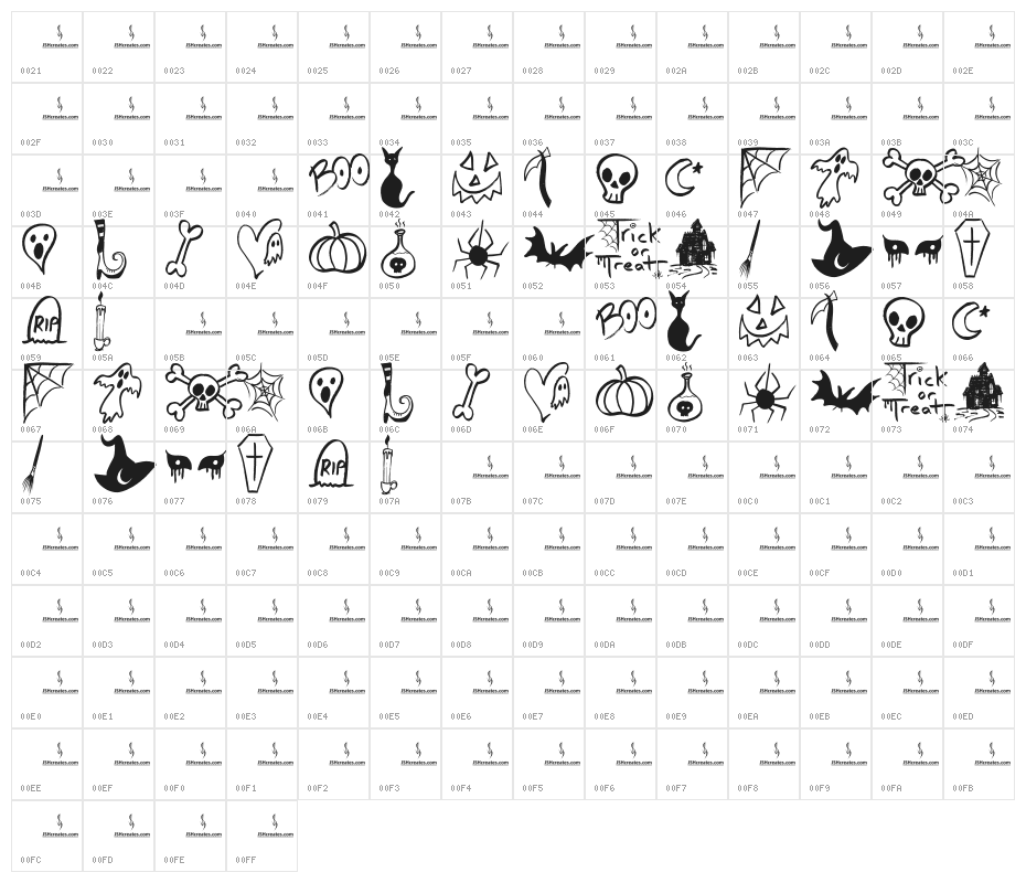Halloween Spirits Character Map