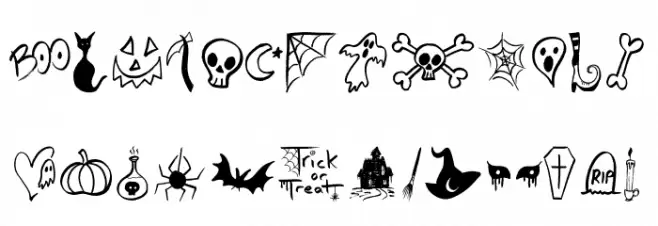 Halloween Spirits फ़ॉन्ट लोअरकेस