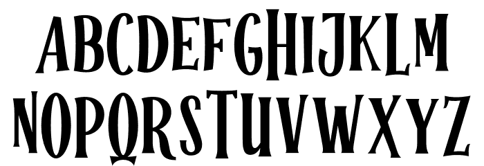 Halloween Spooky Regular Schriftart Kleinbuchstaben