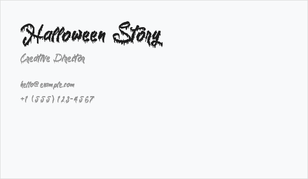 Halloween Story Business Card