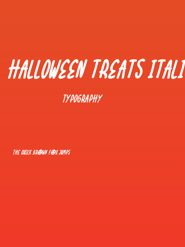 Halloween Treats Italic Poster
