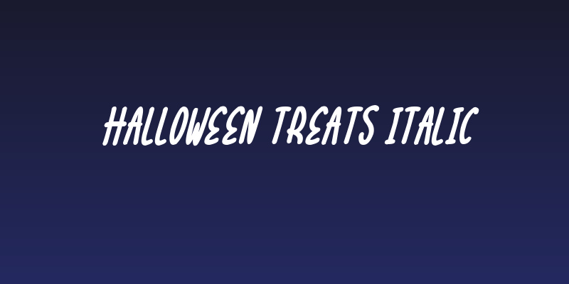 Halloween Treats Italic Social Header