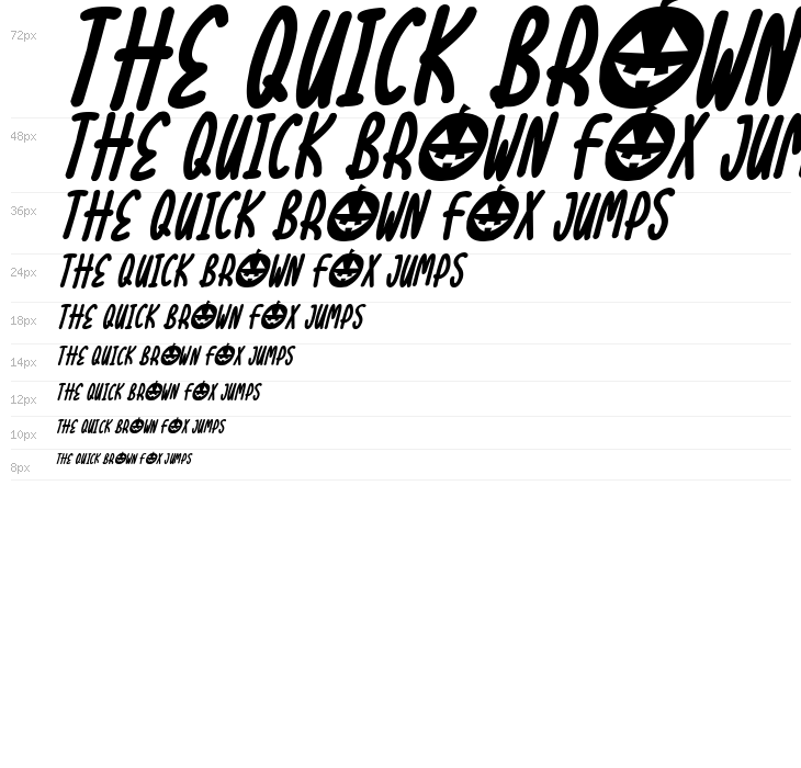 Halloween Treats Italic Waterfall